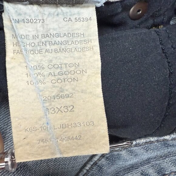 LEE Dungarees Jeans 33x32 Blue Loose Straight Fit Baggy Classic Cotton American - Picture 5 of 7